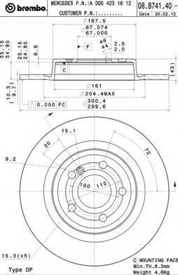 BREMBO 08B74141