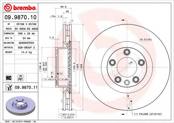 BREMBO 09987011