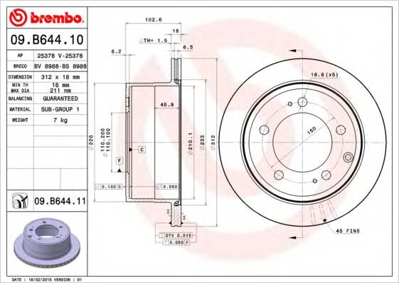 BREMBO 09B64411