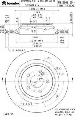 BREMBO 09.B842.31