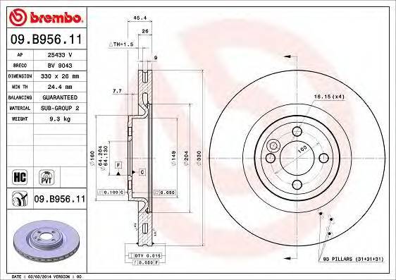 BREMBO 09B95611