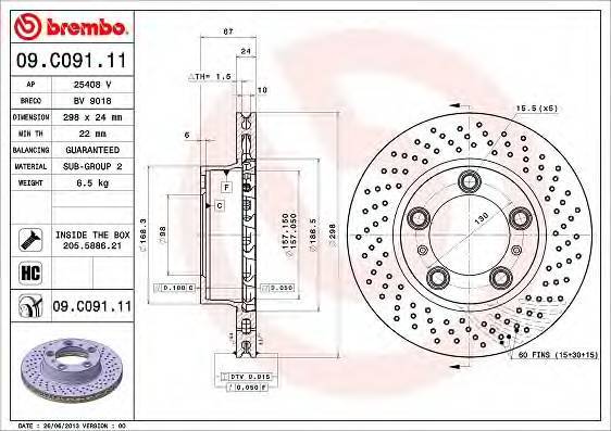 BREMBO 09C09111